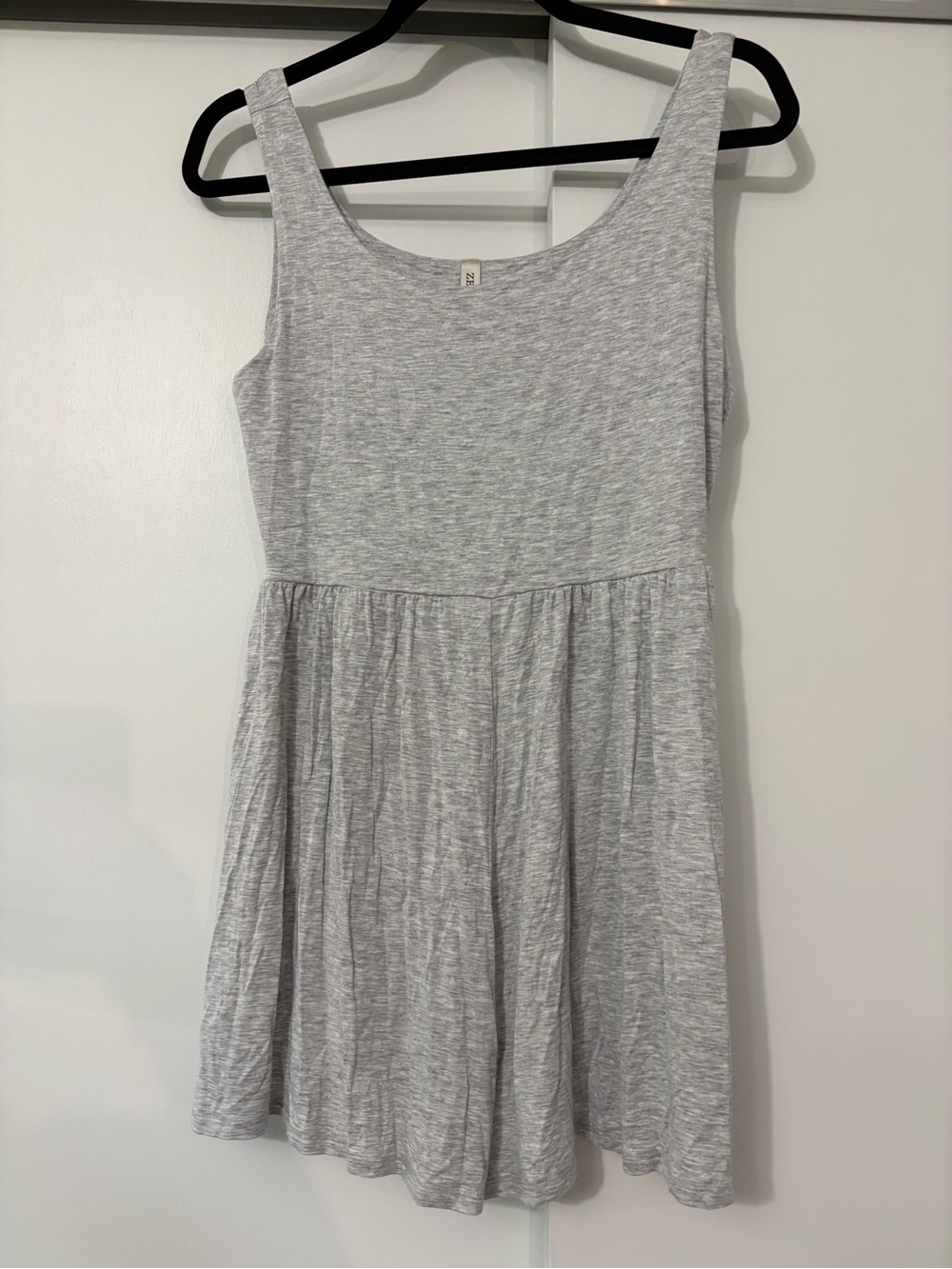 NWOT Zenana size large gray tank shorts romper